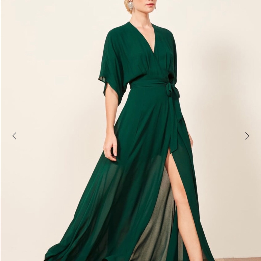 Reformation Winslow Dress - Green